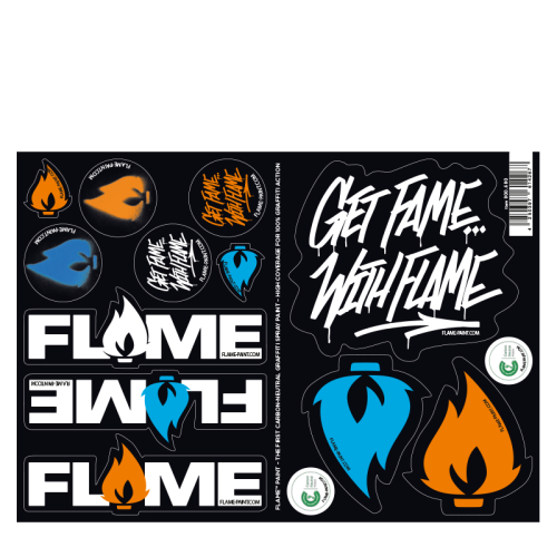 Flame Stickers Sheet