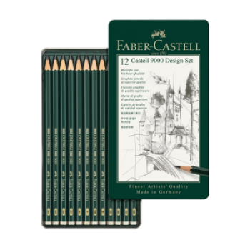 Ołówki Castell 9000 Faber-Castell Zestaw 12 Sztuk
