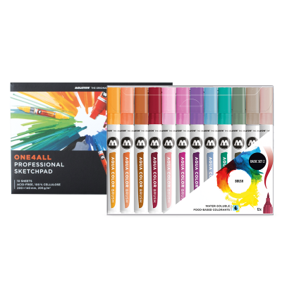 Aqua Color Brush Set 2 + One4All Paper