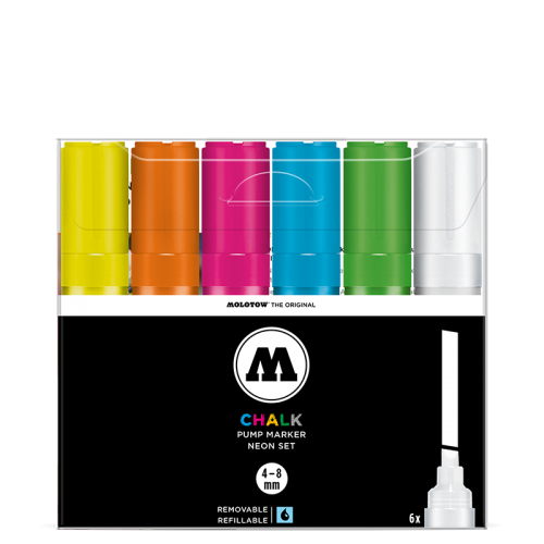 Chalk Marker 4-8mm Neon Set 